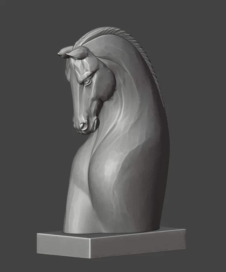 Horse figurehead — Design & carving study